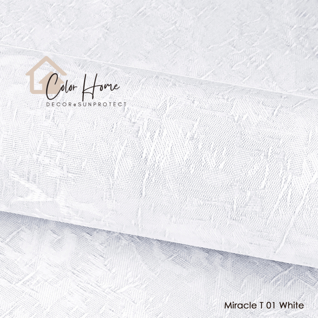 Тканинні ролети відкритого типу, колір Білий – MIRACLE T