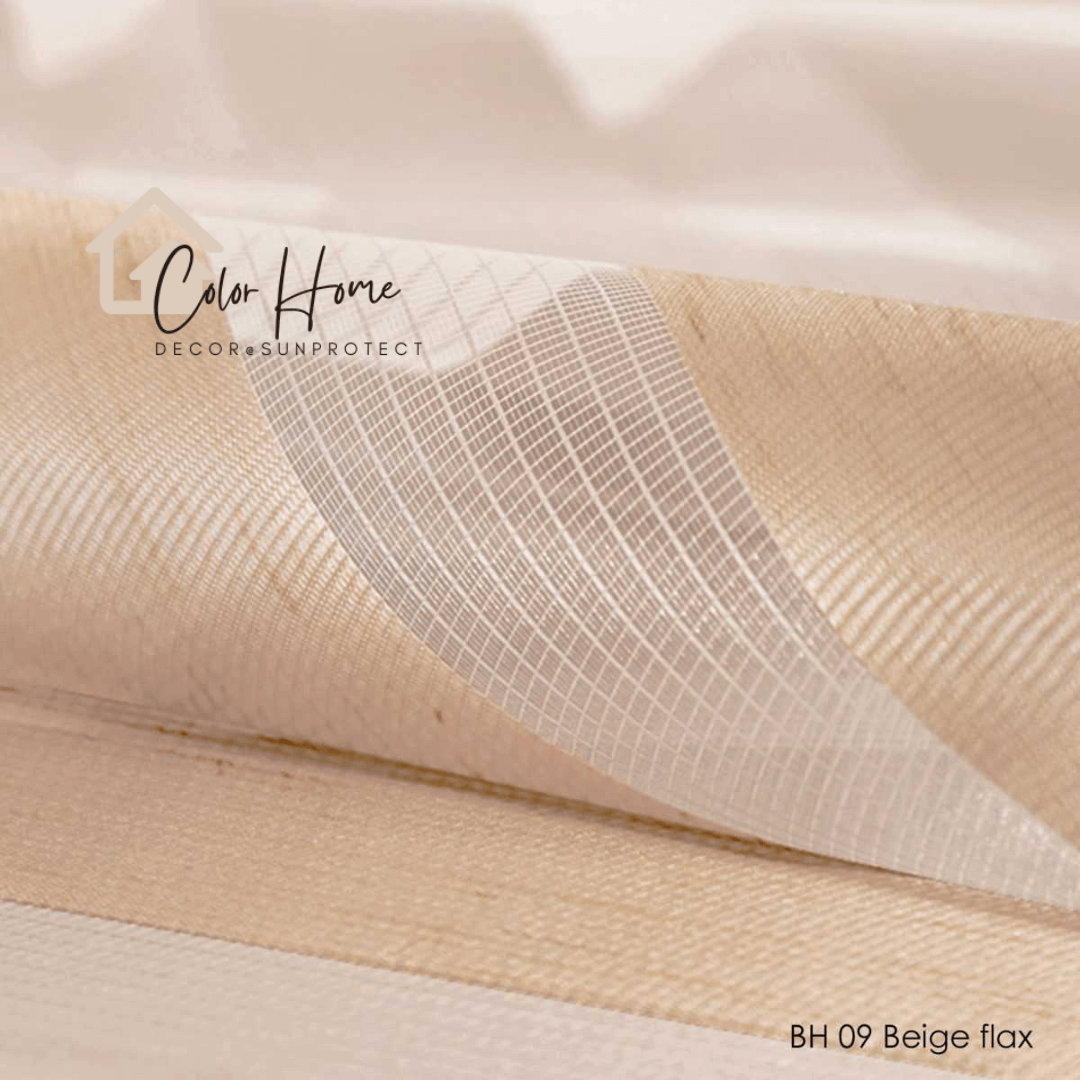Ролети День-Ніч Колір Бежевий (Beige Flax) BH-09, відкрита система Mini Set