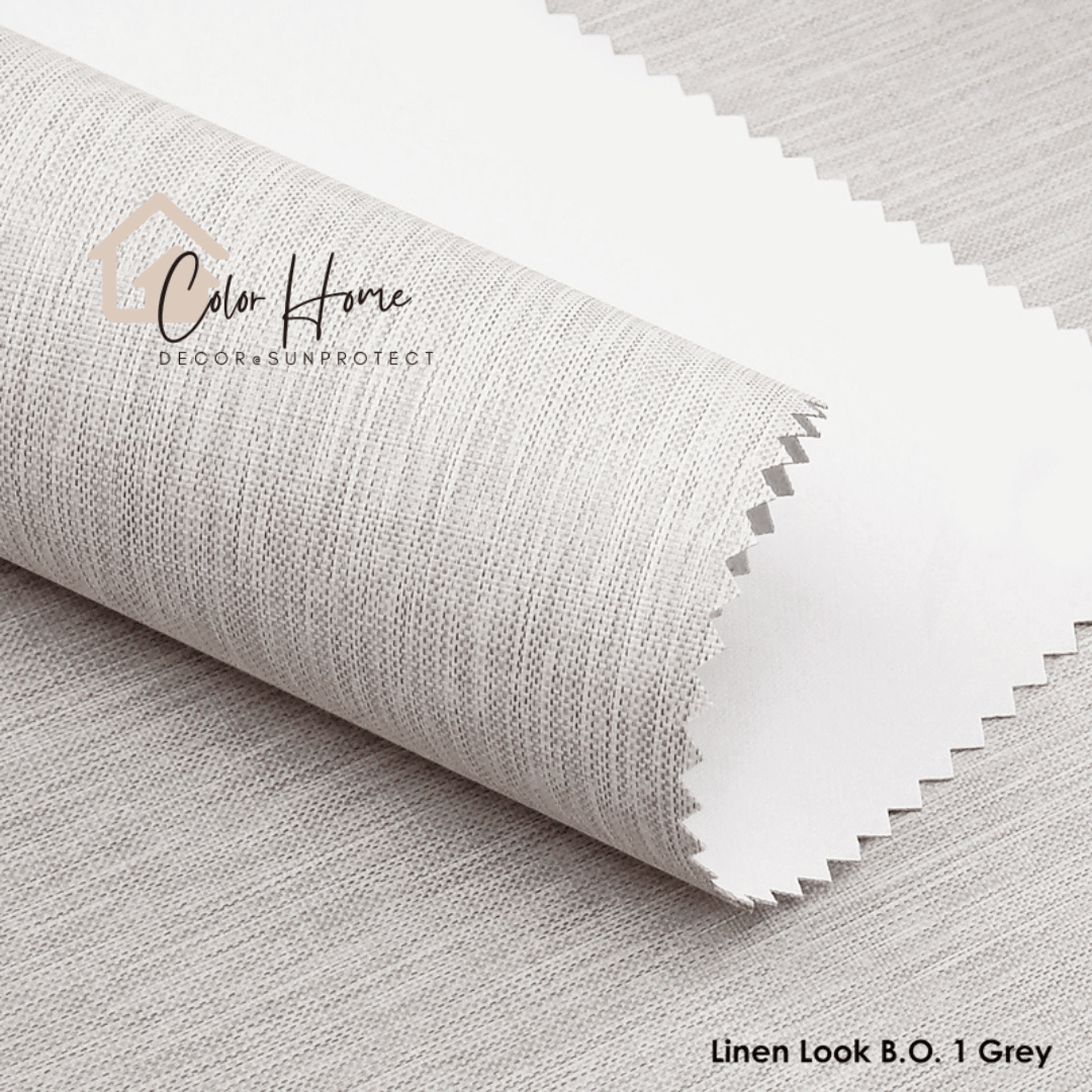 Тканинні ролети відкритого типу, колір Сірий – LINEN LOOK B.O