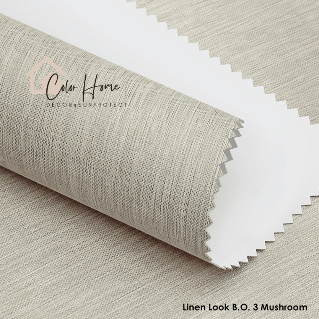 Тканинні ролети відкритого типу, колір Гриб – LINEN LOOK B.O