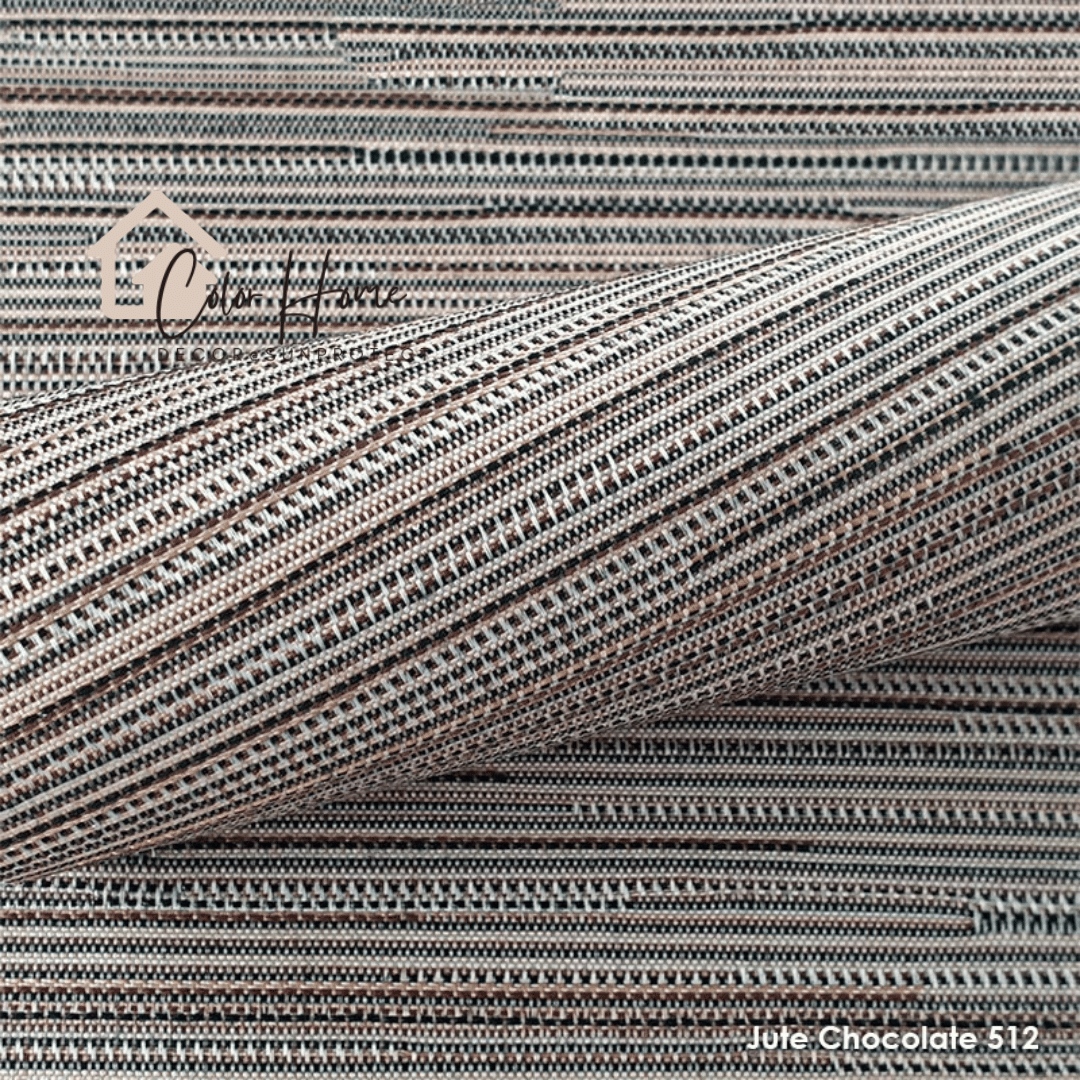 Тканинні ролети відкритого типу, колір Шоколадний – JUTE