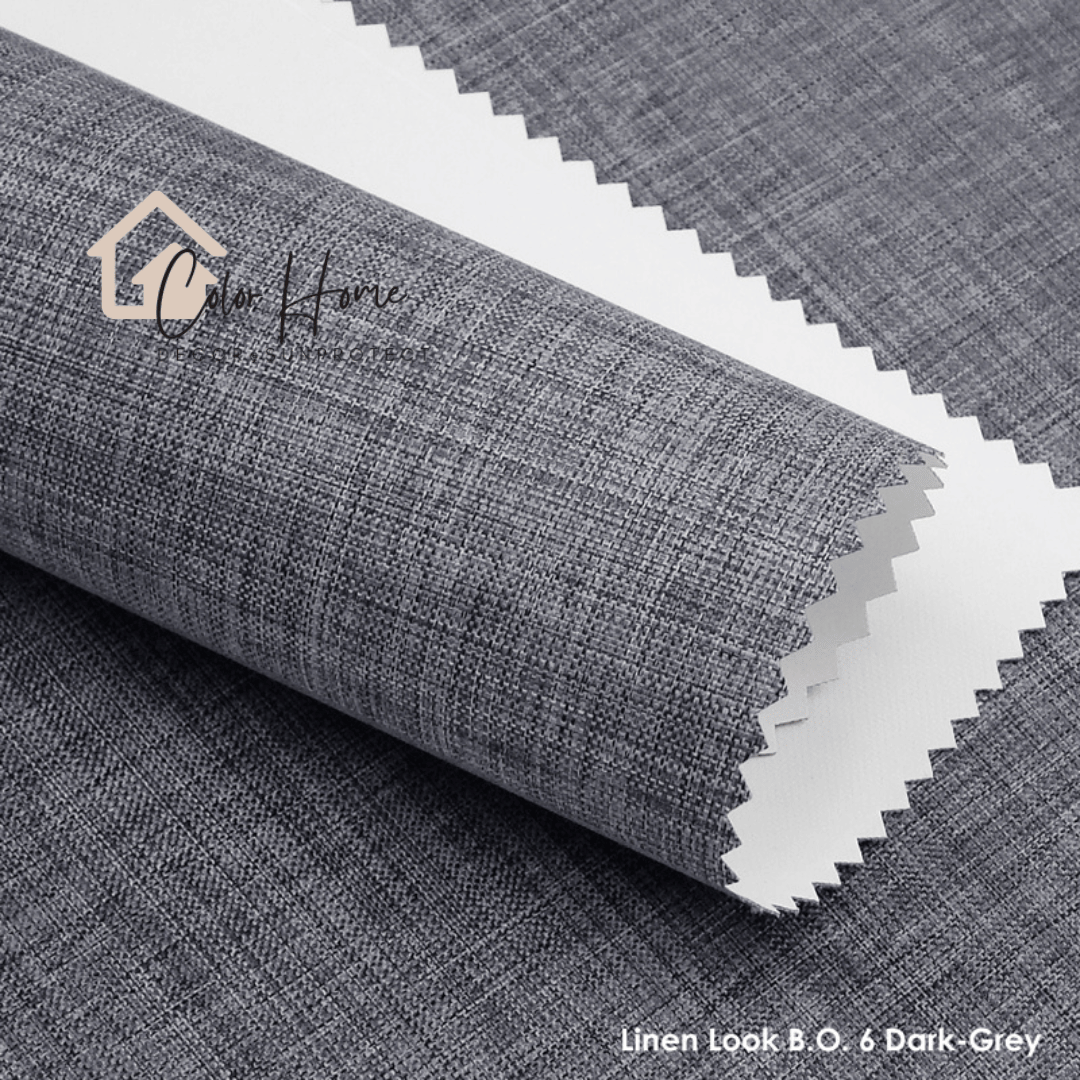Тканинні ролети відкритого типу, колір Темно-Сірий – LINEN LOOK B.O