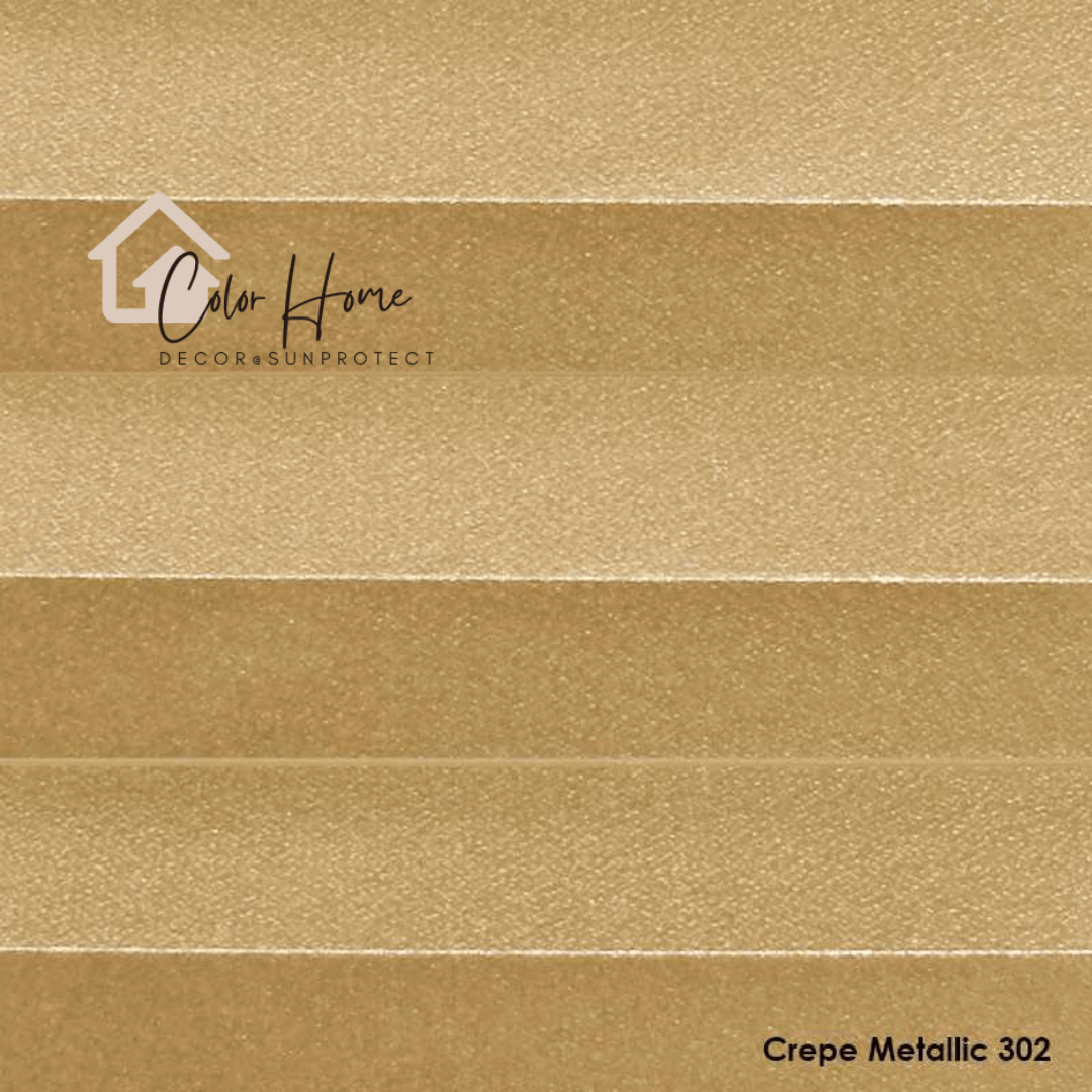 Жалюзі-плісе, колір Золотистий металік — Crepe Metallic 302