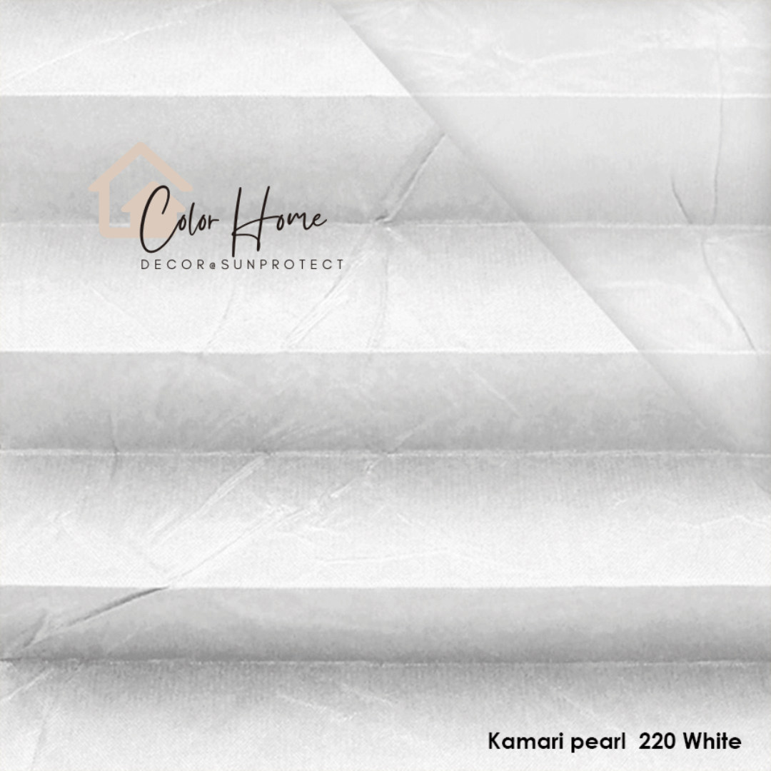 Жалюзі-плісе, колір Білий – Kamari Pearl 220