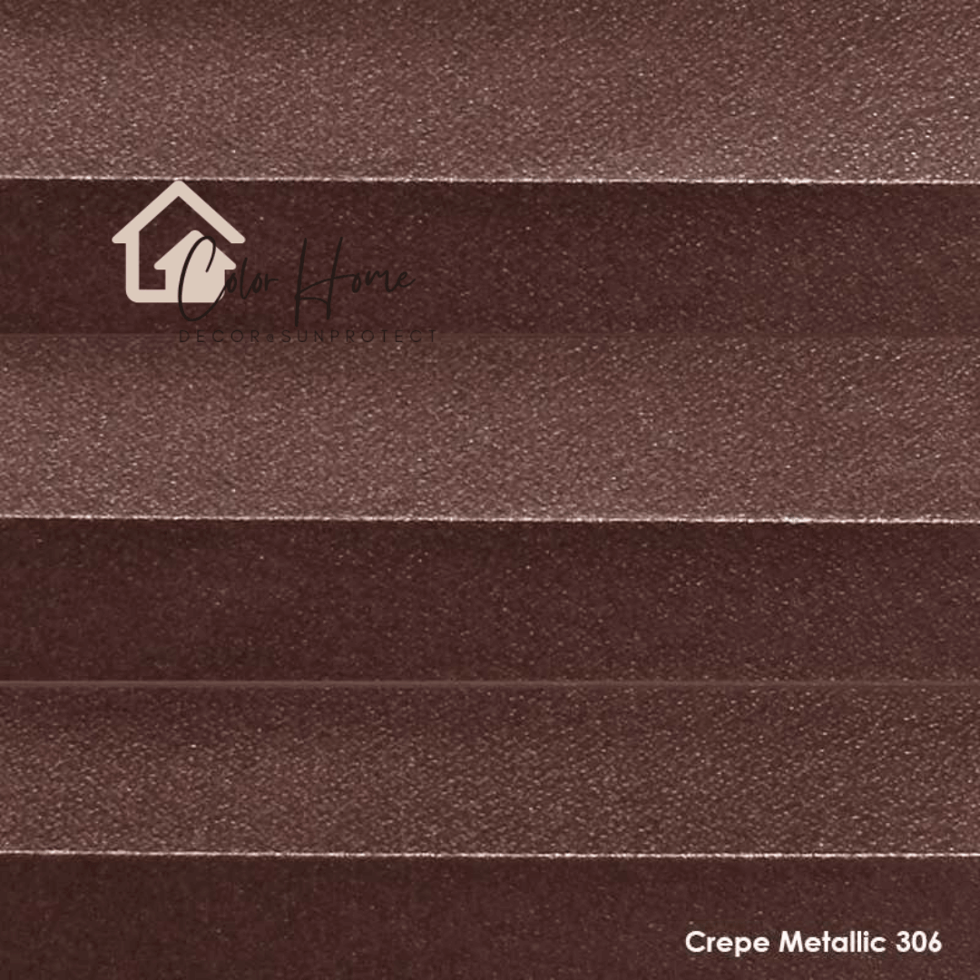 Жалюзі-плісе, колір Шоколадний металік – Crepe Metallic 306