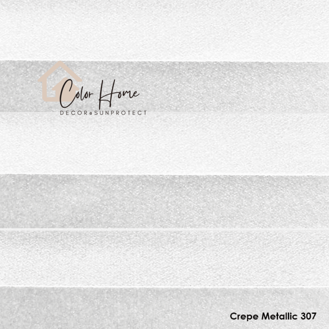 Жалюзі-плісе, колір Білий металік – Crepe Metallic 307