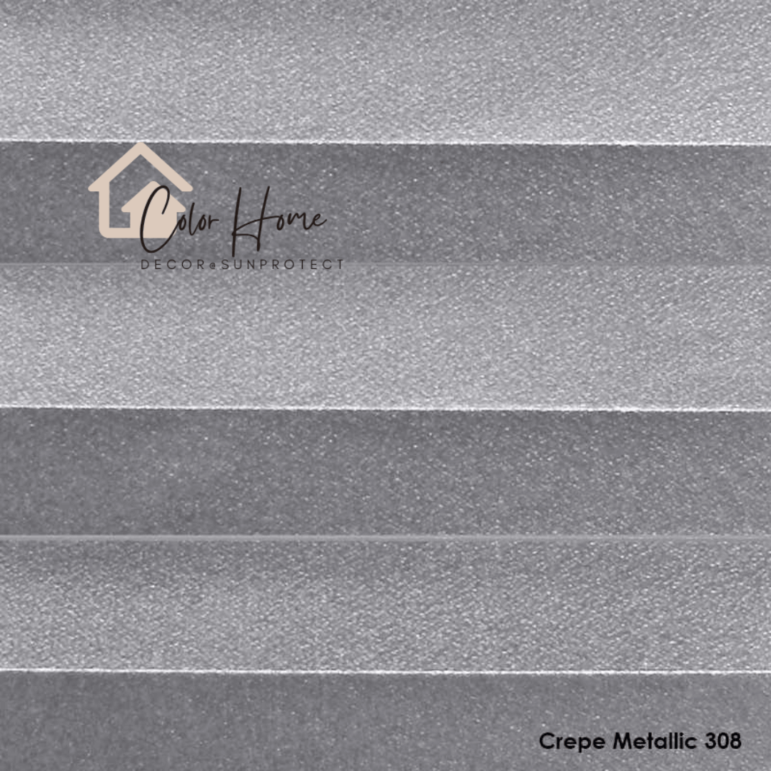 Жалюзі-плісе, колір Срібний металік — Crepe Metallic 308